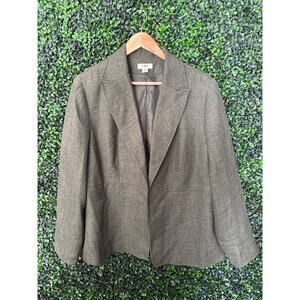 Cato Women's Twill Herringbone Pattern Green Jacket/Blazer, Women’s Size 18W